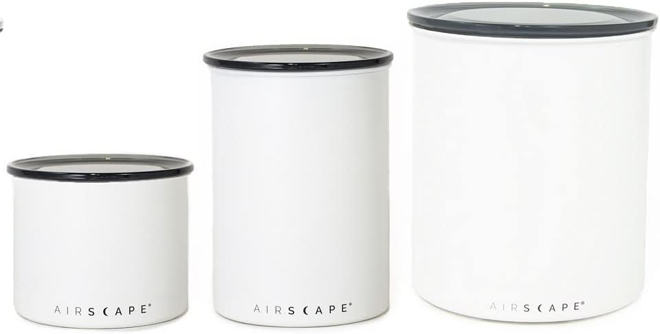 Airscape Steel Canister Family — Set of 3, Matte White