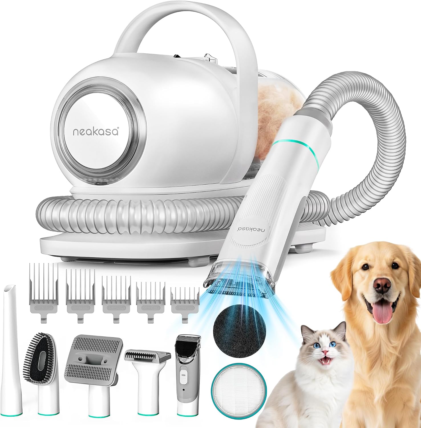 Neakasa P1 Pro — 6-in-1 Dog Grooming Vacuum Kit